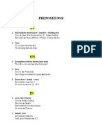 Prepositions AT: 1. Full Address (Street Name + Number + Building Etc)