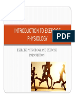 Introduction To Exercise Physiology