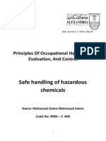 Safe Handling of Hazardous Chemicals