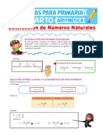 Sustracción de Números Naturales para Cuarto de Primaria