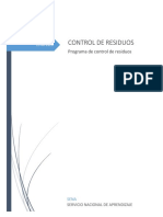 Programa de Control de Desechos