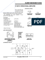 NJM072B/082B/072/082: Dual J-Fet Input Operational Amplifier