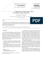 Structural Components in Shape Memory Alloy For Localized Energy Dissipation