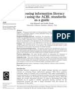 Assessing Information Literacy Skills Using The ACRL Standards As A Guide