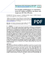 Caractérisation Morpho-Pédologique Et Contraintes Au Développement de Sur Deux Sols Tropicaux de Côte D'ivoire