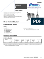 Model Number Structure: General-Purpose Limit Switch