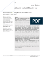 Development of Dental Anxiety in Schoolchildren: A 2-Year Prospective Study