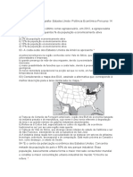 8º SIMULADO - Geografia - Estados Unido - Potência Econômico-Percurso 14