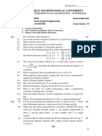 Gujarat Technological University: Subject Code:2141004 Subject Name:Control System Engineering Time:10:30 AM To 01:00 PM