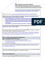 Technology Integration Lesson Plan Evaluation: Describe Your Changes and The Rationale