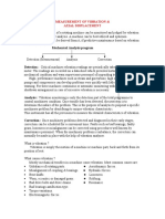 Measurement of Vibration & Axial Displacement