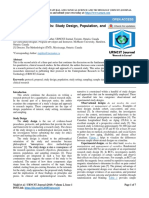 Research Fundamentals: Study Design, Population, and Sample Size