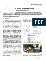 Machining of Spur Gears Using A Special: Milling Cutter