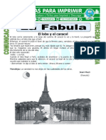 Ficha Ejemplo de Fabula para Tercero de Primaria