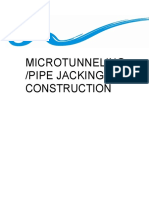 Microtunneling Pipe Jacking Construction Specification PDF