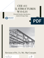 CEE 411 Steel Structures W10-L01: Flexural Member Introduction, Analysis/Design Steps