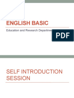 English Basic: Education and Research Department