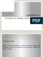 Lesson 6 Stages of Moral Development