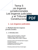 Los Órganos Jurisdiccionales. Los Órganos Judiciales y El Tribunal Constitucional