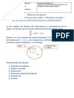 2.material de Apoyo - Modelado Con ED de Primer Orden Modelos Lineales Ley de Newton Del Enfriamiento o Calentamiento