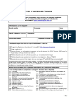 Questionnaire Stagiaire Étranger