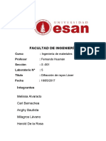 Laboratorio DIFRACCION DE RAYOS LASER