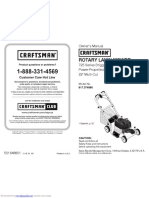 Rotary Lawn Mower: Owner's Manual