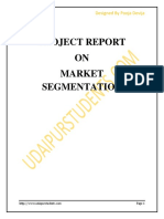 Project Report ON Market Segmentation: Designed by Pooja Devija