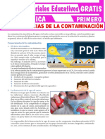 Consecuencias de La Contaminación para Primer Grado de Secundaria