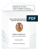 Resumen Capitulo I Lionel Robbin PDF