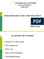 Lesson 4 Implementing The CRM Strategy