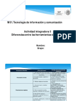 Actividad Integradora 5 Diferencias Entre Las Herramientas Ofimáticas