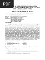 Removal of Hydrogen Sulfide (H S) From Wastewater Using Chemical Oxidation and Red Mud-A Comparative Study