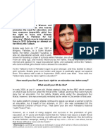 Malala Yousafzai: How Would You Feel If Your Basic Right To An Education Was Taken Away? What Would Your Life Be Like?