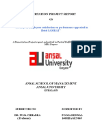 Dissertation Project Report: "A Study On Employees Satisfaction On Performance Appraisal in Hotel SAMRAT"