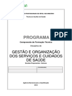 Gestão e Organização Dos Serviços e Cuidados de Saúde