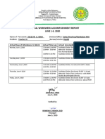 Individual Work Week Plan