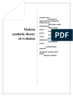 Modern Synthetic Theory of Evolution