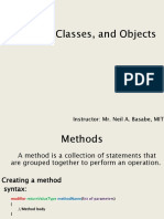 Methods, Classes, and Objects