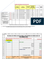 Details of Price Escalation For Period Oct 2014 To Dec 2014