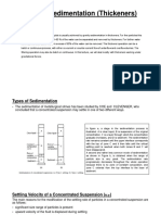 Gravity Sedimentation (Thickeners) -محول