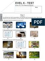 Level 6 - Test: Theme 10: The Natural World