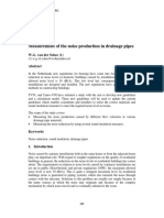 Measurement of The Noise Production in Drainage Pipes: W.G. Van Der Schee