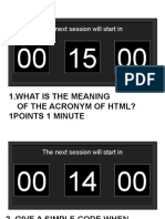 1.what Is The Meaning of The Acronym of HTML? 1points 1 Minute