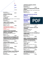 Special Schools - As Per Directory of Institutions 2002