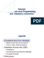 Tutorial: Advanced Java Programming and Database Connection