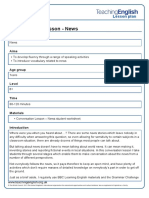 Conversation Lesson News Lesson Plan - 0 PDF