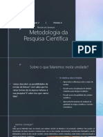 Metodologia Da Pesquisa Científica - Unidade 2 - Módulo 4 - Revisão de Literatura