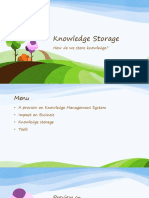 Knowledge Storage: How Do We Store Knowledge?