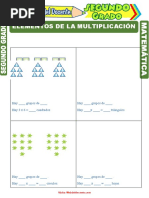 Elementos de La Multiplicación para Segundo Grado de Primaria